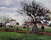 卡米耶毕沙罗 - Apple Trees at Pontoise, The Home of Pere Gallien